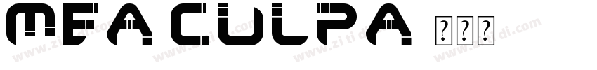 Mea Culpa字体转换